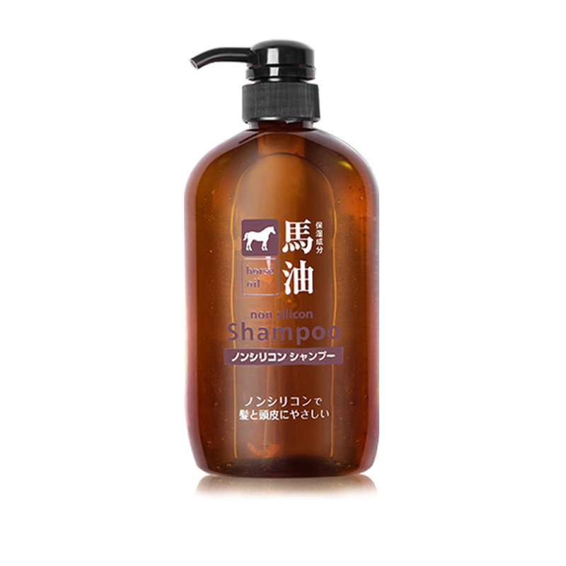 熊野油脂无硅油弱酸性马油去屑止痒洗发水 洗发露600ml 防脱