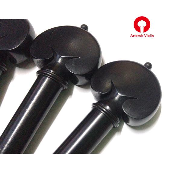 India imported ebony violin chord heart-shaped large diameter old violin shaft violin accessories chord button