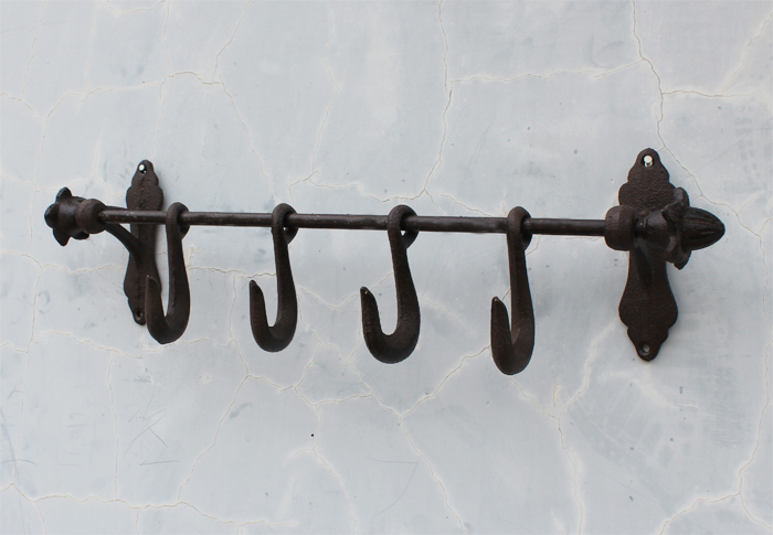 European-Style Aristocratic Retro Cast Iron Hook, Movable Hook, Antique Iron Art Hook, Decorative Hook for Hanging Clothes, Hats, and Miscellaneous Items