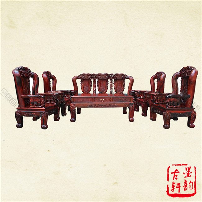 Lao big red acid branch elephant 12 cm sofa toe - toed lulcane ten pieces of elephant sofa