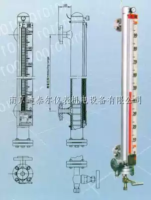 Magnetic flap liquid level meter Stainless steel magnetic float liquid level meter UHZ-519 series side-mounted top-mounted liquid level meter