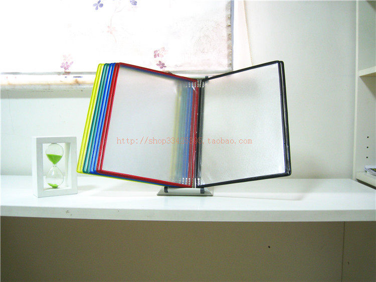 10-page desktop imported display stand countertop display stand office page turning folder page turning display A4 paper