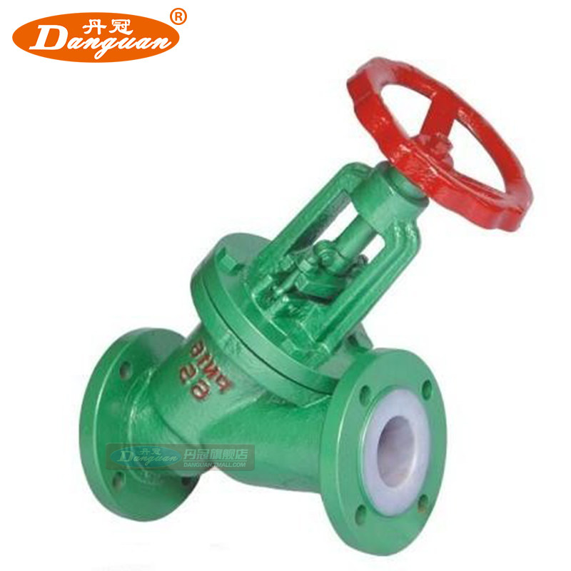 J45F46-16C lining fluorine stop valve DC type of acid-proof corrosion resistant Y type stop valve DN25-DN200