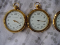 Brand new 17-diamond yellow case two-hand pocket watch produced in Liaoning