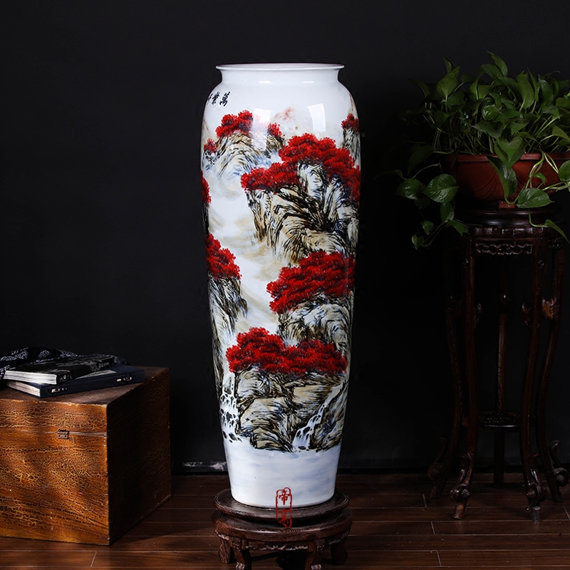 Hand - made youligong landscape idea gourd bottle of jingdezhen ceramics Chinese style living room villa clubhouse interior furnishing articles arranging flowers