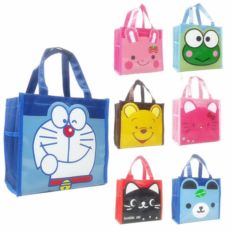 Thickened waterproof three-dimensional cartoon cute boxed lunch with square hand lunch with dinner bag day-style lunch box with lunch bag