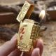 Giọng hát sáng tạo bên siêu mỏng trượt bên đá lửa mài bánh xe mở ngọn lửa nhẹ hơn kim loại bơm thuốc lá chữ bật lửa khò Bật lửa
