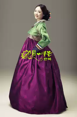Korean original imported fabric improved high waist hanbok foreign satin YE-GL7073