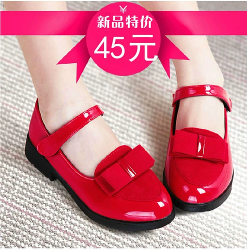 Красные танцующие туфли для кожаной обуви для принцессы в английском стиле, из натуральной кожи, в британском стиле