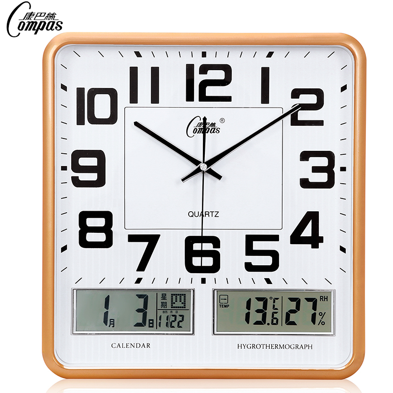 Kangba Silk electronic wall clock watch living room modern simple hanging watch silent clock atmospheric quartz clock Household fashion