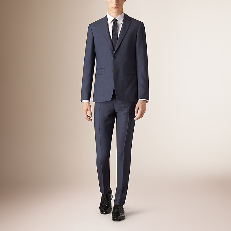 BURBERRY/博柏利格纹羊毛修身剪裁商旅西装 39902481