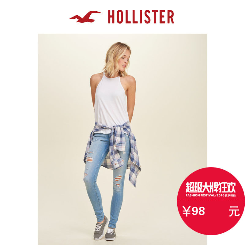 Hollister 2016春装新款必备款式后系带背心 女 115342