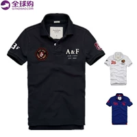 2018 mới af ve áo ngắn tay áo thun nam polo áo màu hạt rắn Paul áo cotton giản dị A & F tay áo ngắn áo polo nam đẹp