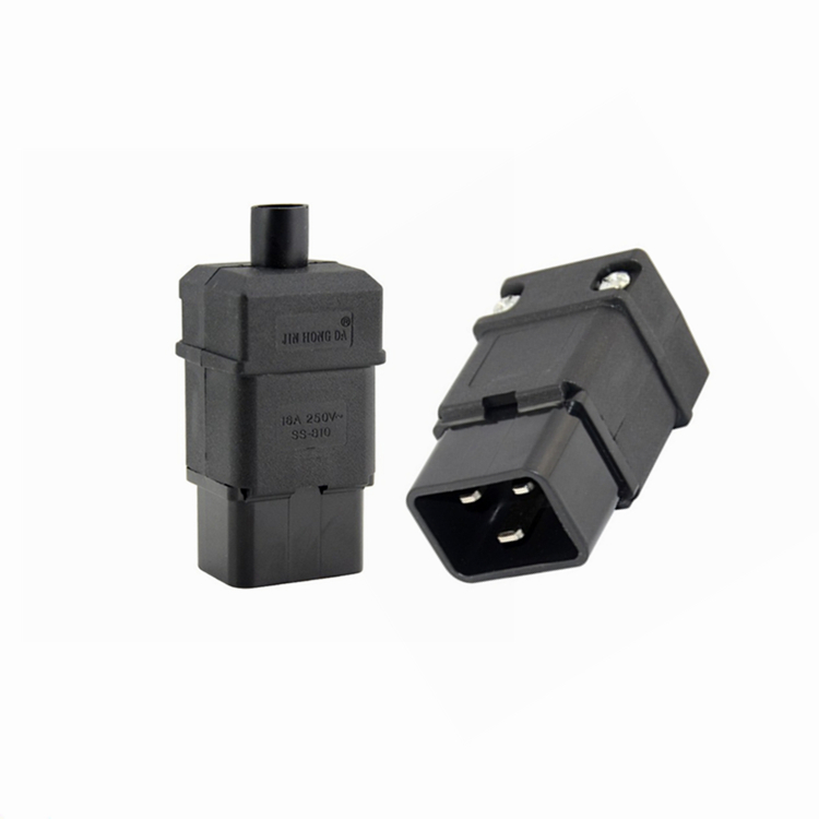 PDU UPS server C20 power supply detachable wiring plug product word three horizontal needle 16A main shell cabinet industrial plug