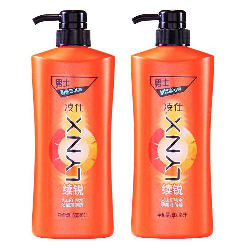 【天猫超市】凌仕 男士醒体沐浴露 续锐 600ml*2  沐浴乳清洁