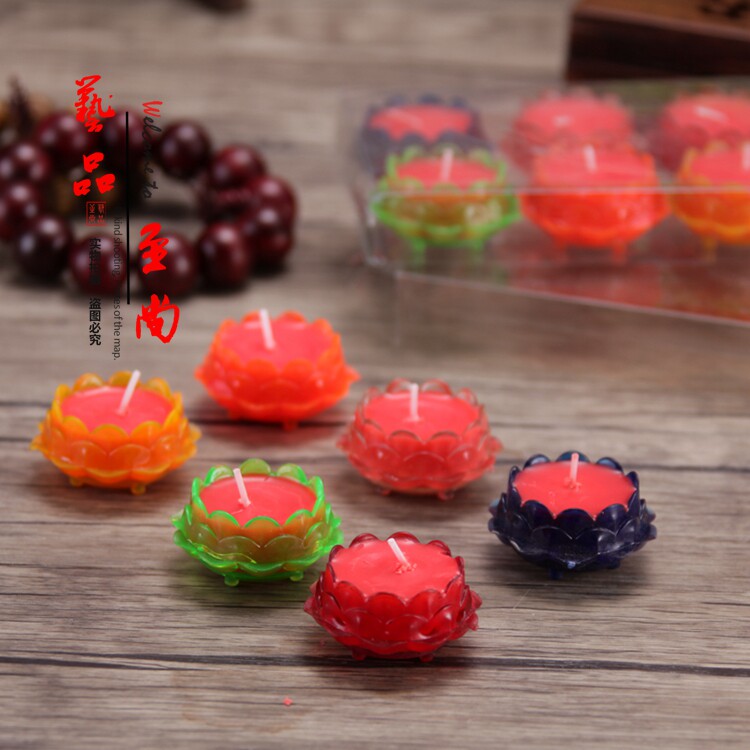 For Foghee Oil Lamp Smoke-free Ghee Wax Lotus Crisp oil lamp candle long Ming light for the Buddha Plum Blossom-Crisp Oil Wax