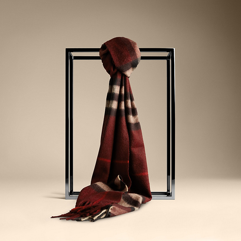 Burberry博柏利 格纹羊绒围巾 38267541