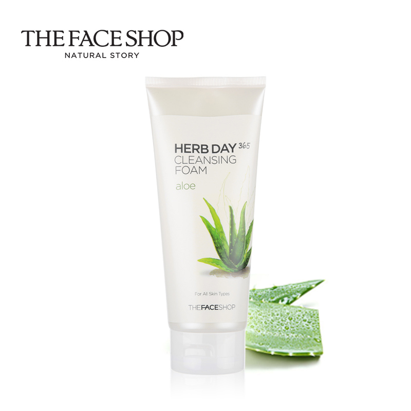 The Face Shop 芦荟洗面奶 女深层清洁毛孔补水保湿洁面乳男正品