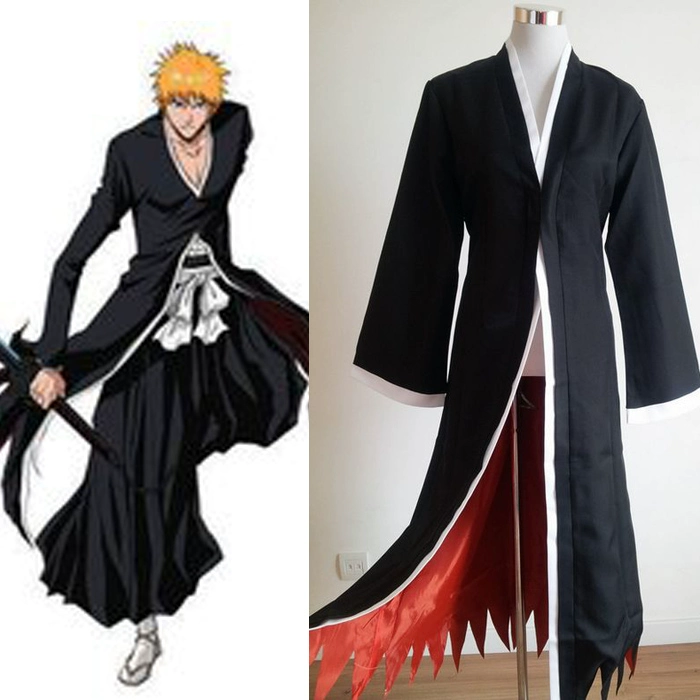 Grim Reaper cosplay anime cap-up cape Wanjie Cloak Kurosaki Ichiro áo choàng vành đai nam - Cosplay