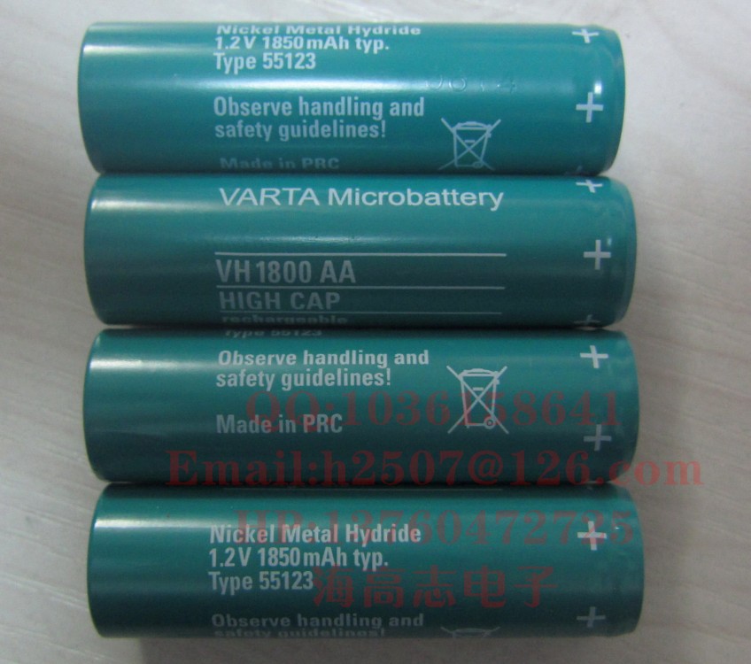 VARTA VH1800AA 1800mah 14500 nickel hydrogen rechargeable battery combination customized