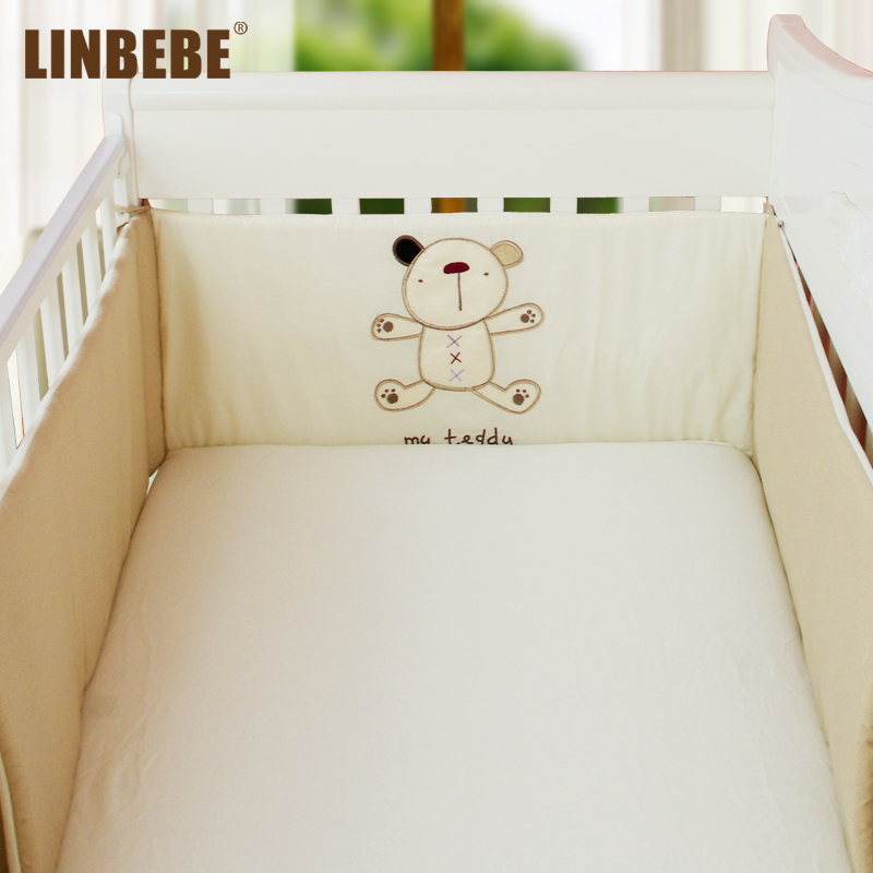 霖贝儿  小熊卡通 婴儿床品套件 2种尺寸可选703a6
