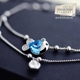 Swarovski Elements Cá nhỏ vòng chân pha lê Nữ phiên bản Hàn Quốc Đơn giản Sen sinh viên Bộ đôi tươi vòng chân titin ko gỉ Vòng chân