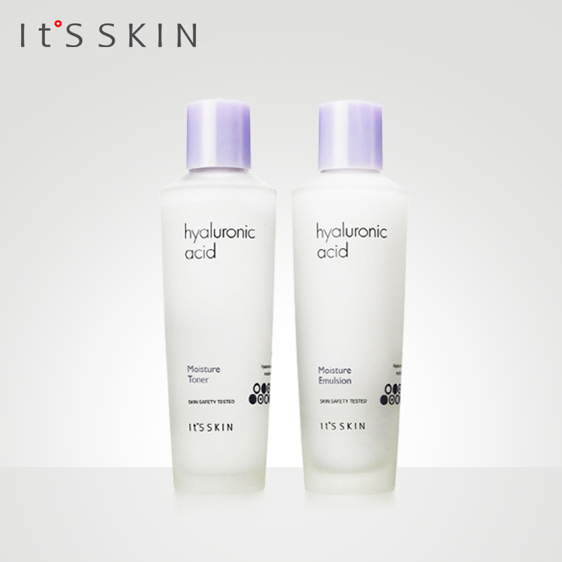 its skin伊思透明质酸锁水保湿柔肤水乳液玻尿酸水乳套装150ml*2