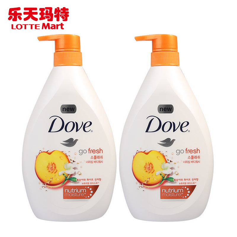 lotteMart乐天玛特Dove/多芬 水蜜桃补水沐浴露800g*2