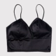 Satin đẹp lưng khoét ngực ngắn ống top không viền sâu V gợi cảm treo đáy quai áo vest nữ sinh trung học hè.