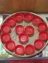 Red Bowl Red Fu Characters For Bowls Plastic Small Bowl Festive Items