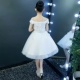 Một- vai trẻ em ăn mặc công chúa váy gạc trắng váy cô gái lông hoa cô gái trang phục nhỏ máy chủ buổi tối ăn mặc váy trẻ em Váy trẻ em