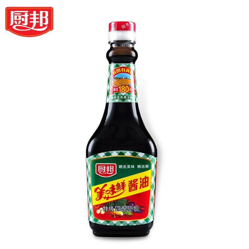 【天猫超市】厨邦美味鲜酱油760ml/瓶酿造酱油炒菜凉拌调料生抽