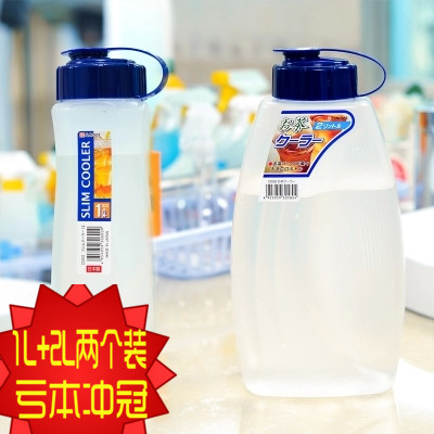 Japan imported plastic cold kettle ice portable cold kettle drink juice milk bottle 2 pack