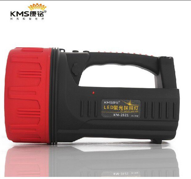Kang Ming KM-2621 strong light charging LED 8W10W outdoor portable light patrol searchlight high power flashlight