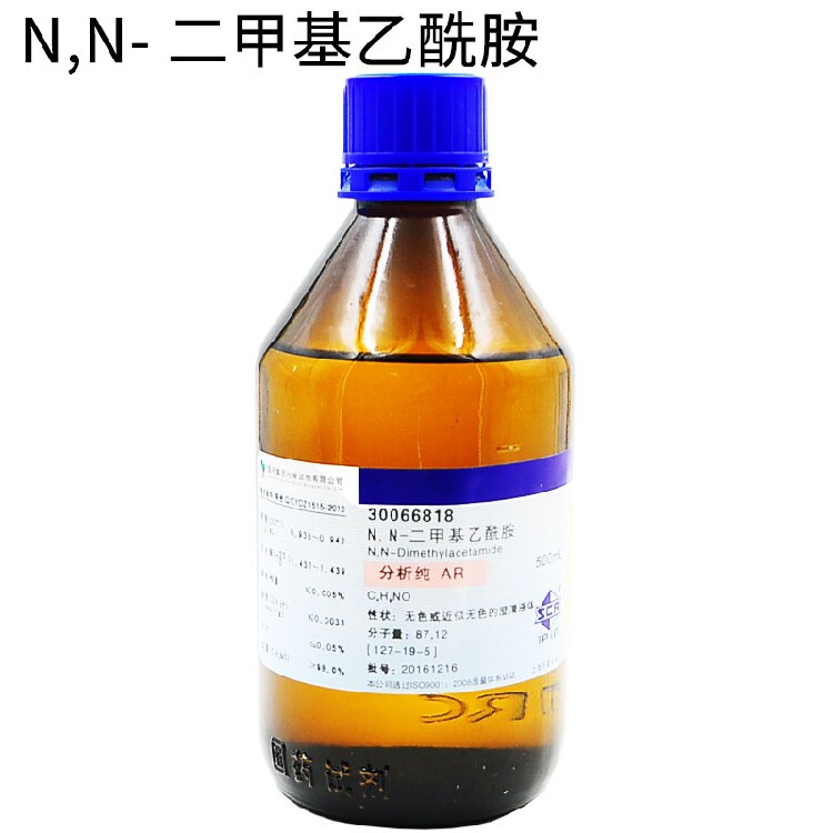沪试 N,N-二甲基乙酰胺分析纯 AR500ml&ge;99.0% 127-19-5