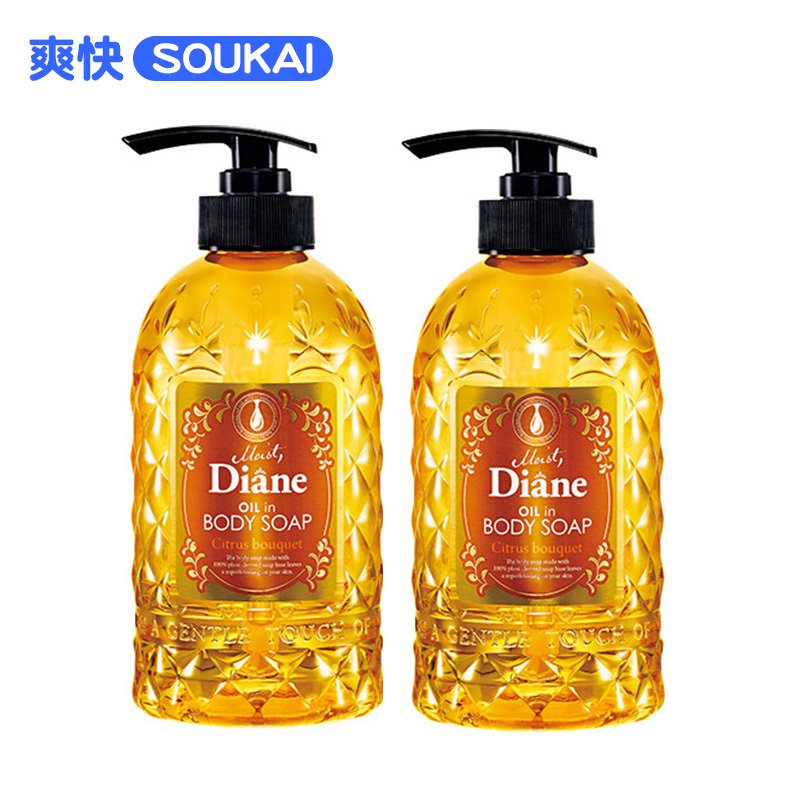 保税区发货Moist Diane 沐浴露 柑橘香味 500ml*2