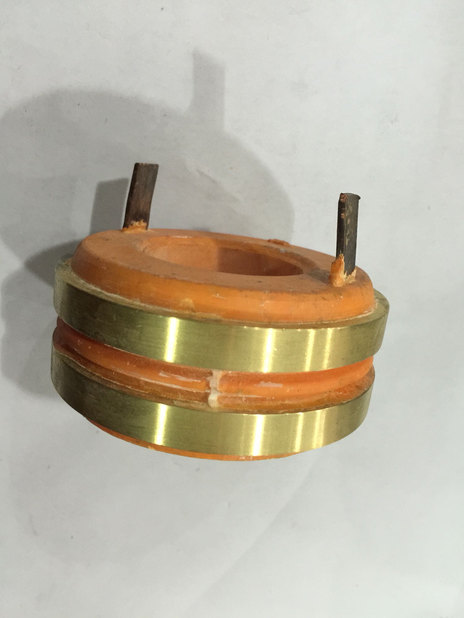 2-way copper ring conductive slip ring 2 ring inner diameter 41MM outer diameter 90MM high 40MM generator conductive ring