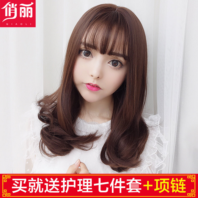 假发女短卷发空气刘海甜美可爱修脸逼真自然内扣微卷梨花头假发套