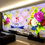 2023 Новый 5D Diamond Painting Living Room Paste Cross -Cross -Switch Full Diamond Family и Rich Swan Wedding Brick and Stone Show