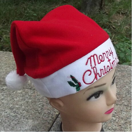 Creative Thickening Embroidered Christmas Hat Gift Children Adults Decoration Seniors Hat Common Baby Warm Lavet Cloth Winter