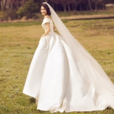 Satin Light Wedding Dress 2023 Новая невеста простота французский лес