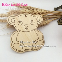 Wooden carving cutting lettering wish hanging card bear style Christmas tree wood listing DIY handwritten wooden card 50 pieces