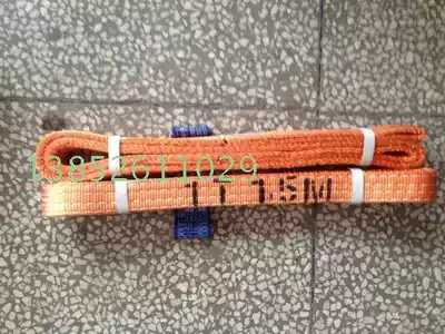 Flat hoisting belt 1T1M color polyester fiber sling 1 ton 1m double buckle sling 1t1m lifting car sling