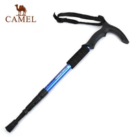 Lạc đà ngoài trời trekking cực gấp mía siêu nhẹ bốn phần telescopic dính carbon vonfram thép que hấp thụ sốc gậy chống lưng