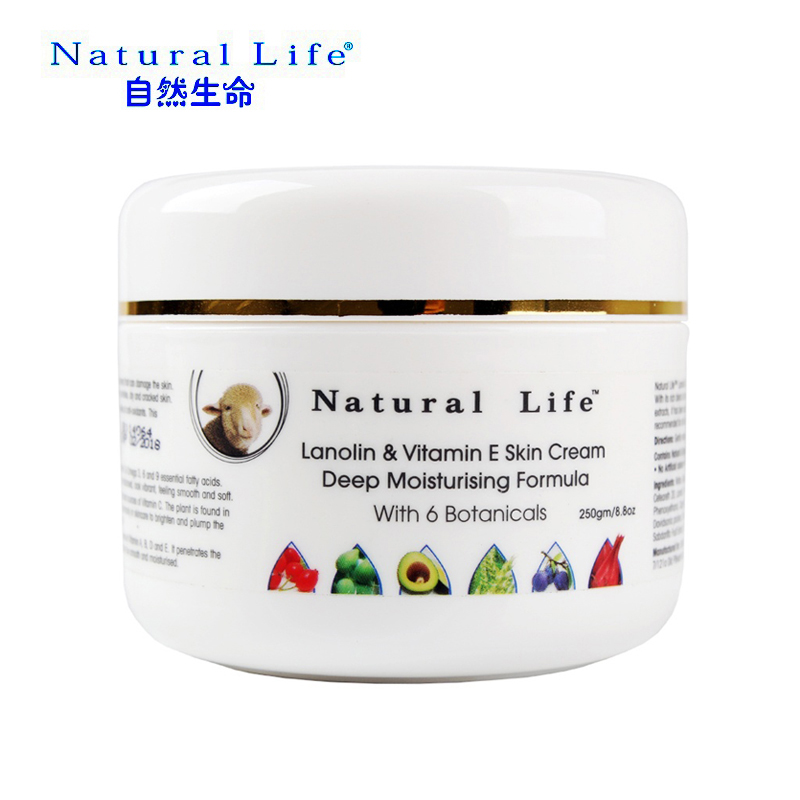Natural Life  绵羊油滋养霜250克六植物无七项添加 非矿物油！