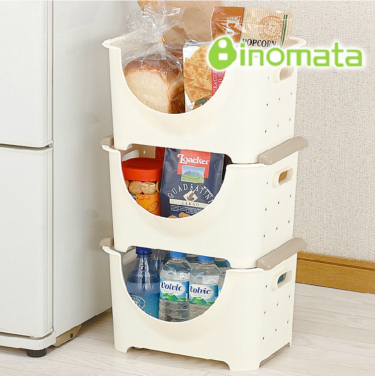 Japan imports inomata superimposed style containing basket Kitchen Finishing Rack Fruit Vegetable containing basket case
