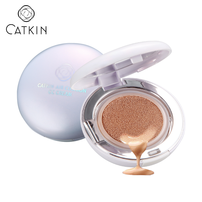 Catkin/卡婷气垫CC霜13g*2裸妆遮瑕保湿强隔离BB霜正品控油粉底液