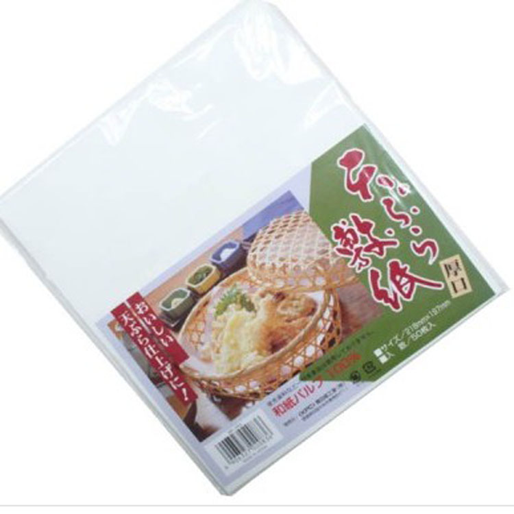 日本进口KOMODA天妇罗吸油纸油炸烧烤糕点去油纸食物过滤油纸50入