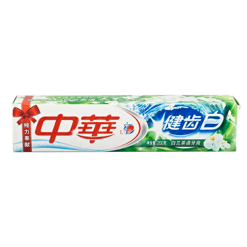 中华优加健齿白尚品白茶牙膏200G 保护口腔牙齿口气清新 2支11.9