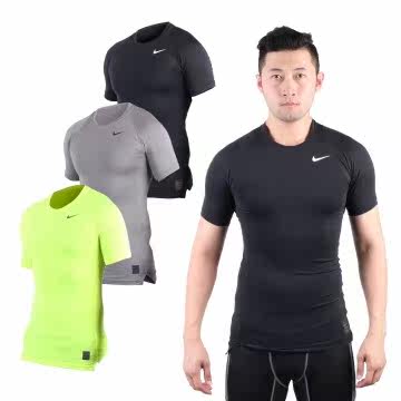 台湾官网直邮进口NIKE PRO 男短袖紧身衣(路跑 慢跑 健身 重训【0